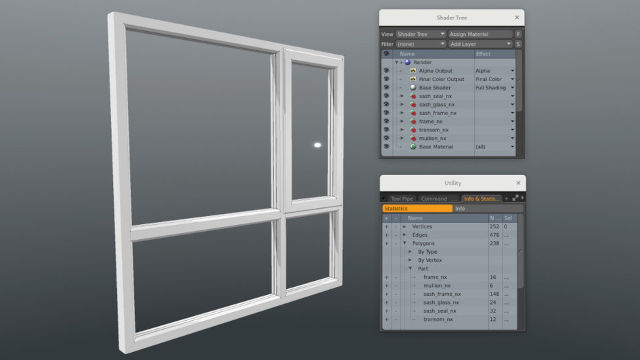 Add Material groups command, forAdd locator to corner command, for modomodo