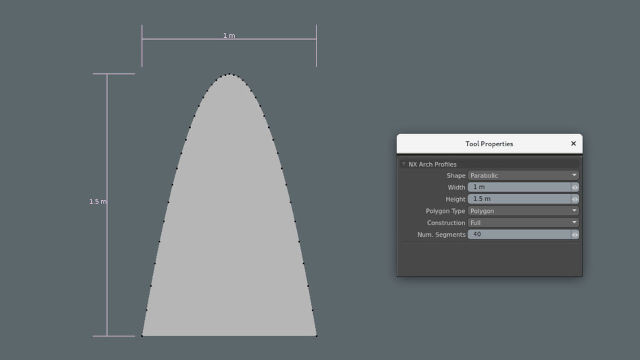 Arch Profiles tool, for modo.