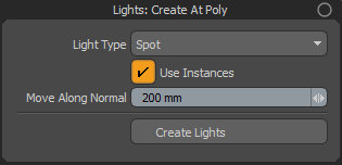 Light Create At Poly - User Interface