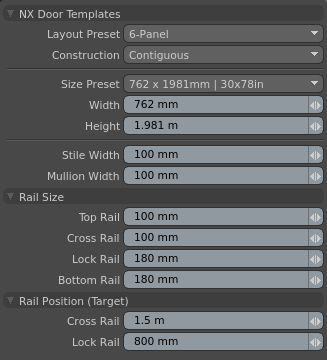 Door Templates UI