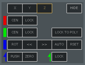 Stick-E tool's 3D-view UI. Stick-E tool's 3D-view UI